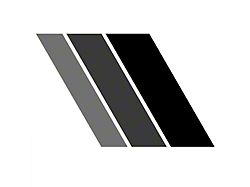 Glossy Heritage Stripes; Gray, Dark Gray, Black (Universal; Some Adaptation May Be Required)