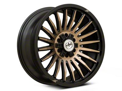 XF Offroad XF-231 Satin Black Machined with Bronze Double Dark Tint 6-Lug Wheel; 20x9; 0mm Offset (2024 Tacoma)