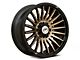XF Offroad XF-231 Satin Black Machined with Bronze Double Dark Tint 6-Lug Wheel; 20x9; 0mm Offset (16-23 Tacoma)