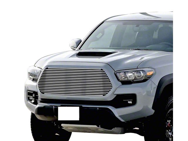 Stainless Steel Billet Upper Replacement Grille; Chrome (16-17 Tacoma w/o TSS Sensor)