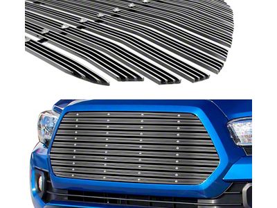 Stainless Steel Rugged Billet Upper Replacement Grille; Chrome (16-17 Tacoma w/o TSS Sensor)