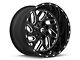 Fuel Wheels Triton Gloss Black Milled 6-Lug Wheel; 24x12; -44mm Offset (16-23 Tacoma)