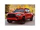 Cali Raised LED Economy Roof Rack with 42-Inch Single Row Amber LED Light Bar and Tall Amber OEM Style Switch (05-23 Tacoma Double Cab)