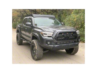 Cali Raised LED Premium Roof Rack with 42-Inch Dual Row White Combo Beam LED Light Bar, Small Blue Switch, Side and Back Lighting Kit (05-23 Tacoma Double Cab)