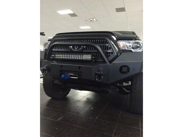 Expedition One Range Max Front Bumper with Single Hoop; Textured Black (16-23 Tacoma)