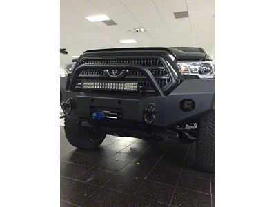 Expedition One Range Max Front Bumper with Single Hoop; Textured Black (16-23 Tacoma)