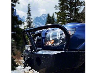 Expedition One Winch Front Bumper with Single Hoop; Textured Black (05-11 Tacoma)