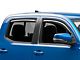 RedRock Low Profile Window Deflectors; Front and Rear; Gloss Black (16-23 Tacoma Double Cab)