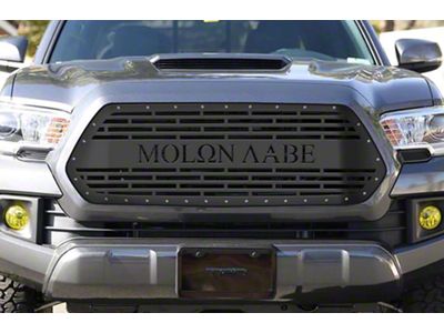 1-Piece Steel Upper Replacement Grille; Molon Labe (16-17 Tacoma)