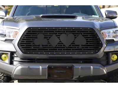 1-Piece Steel Upper Replacement Grille; Suit Of Cards (16-17 Tacoma)