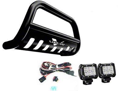 Vanguard Off-Road Bull Bar with 2.50-Inch LED Cube Lights; Black (05-15 Tacoma, Excluding TRD Pro)