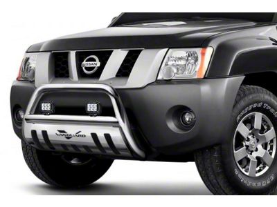 Bull Bar with 2.50-Inch LED Cube Lights; Stainless Steel (16-23 Tacoma, Excluding TRD)
