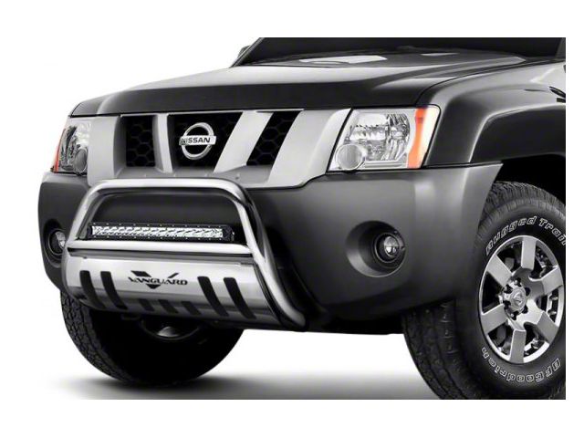 Bull Bar with 20-Inch LED Light Bar; Stainless Steel (05-15 Tacoma, Excluding TRD Pro)