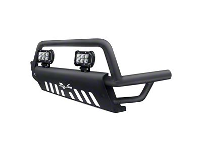 Vanguard Off-Road Endurance Runner Bull Bar with 2.50-Inch LED Cube Lights; Black (05-23 Tacoma, Excluding TRD)