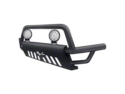 Vanguard Off-Road Endurance Runner Bull Bar with 4.50-Inch Round LED Lights; Black (05-23 Tacoma, Excluding TRD)