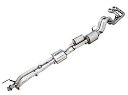 AWE 0FG Dual Exhaust System with BashGuard and Chrome Silver Tips; Same Side Exit (16-23 3.5L Tacoma)
