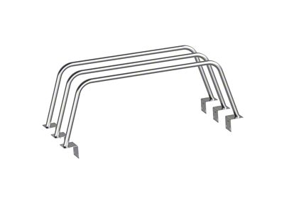 Heavy Metal Off-Road 21-Inch Softopper Triple Bed Bars; Bare Steel (05-23 Tacoma)
