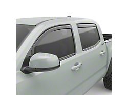 In-Channel Window Visors; Front and Rear; Dark Smoke (16-23 Tacoma Double Cab)