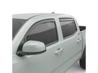 EGR In-Channel Window Visors; Front and Rear; Dark Smoke (16-23 Tacoma Double Cab)