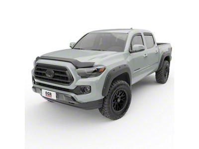 EGR In-Channel Window Visors; Front and Rear; Matte Black (16-23 Tacoma Double Cab)