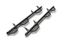 N-Fab Wheel 2 Wheel Bed Access Nerf Side Step Bars; Gloss Black (05-15 Tacoma Double Cab w/ 6-Foot Bed)