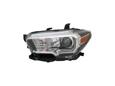 CAPA Replacement Halogen Headlight; Driver Side (16-23 Tacoma w/ Factory LED DRL)