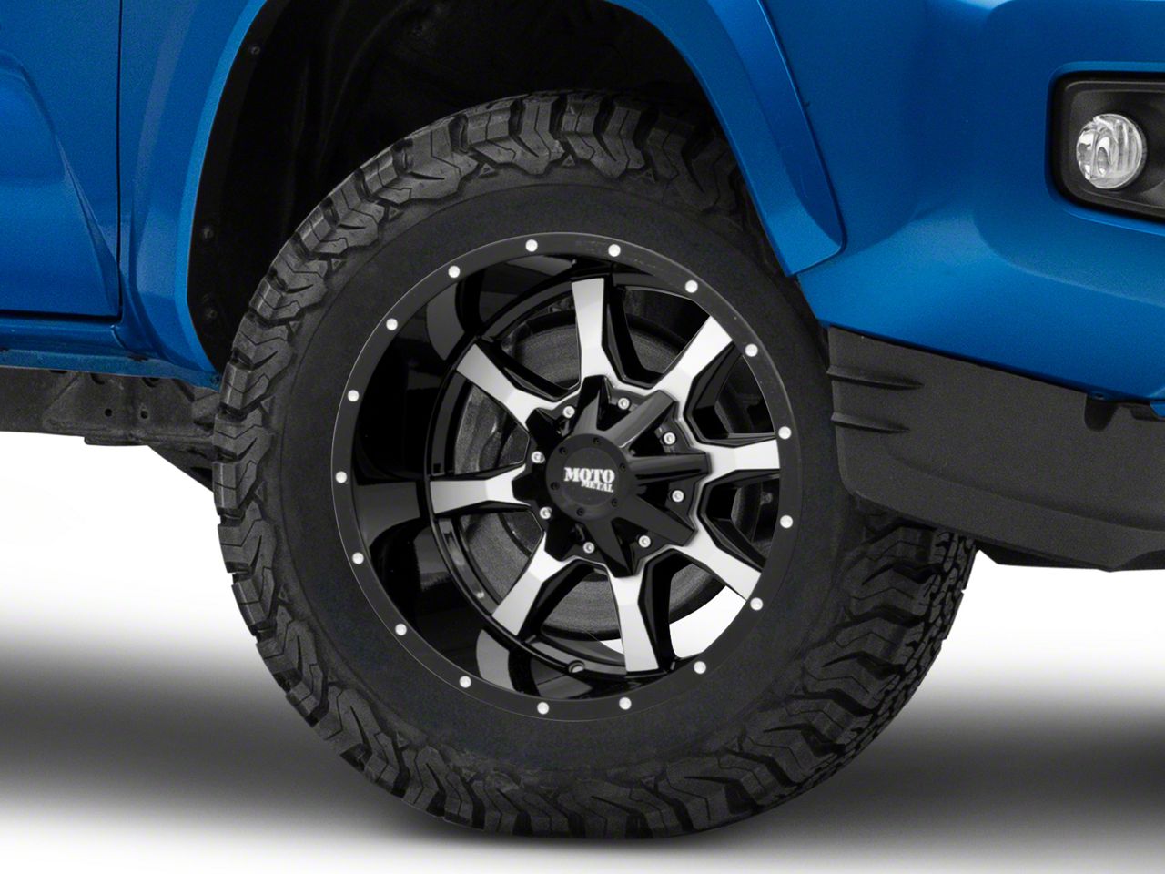 Moto Metal Tacoma MO970 Gloss Black Machined 6-Lug Wheel; 18x10 