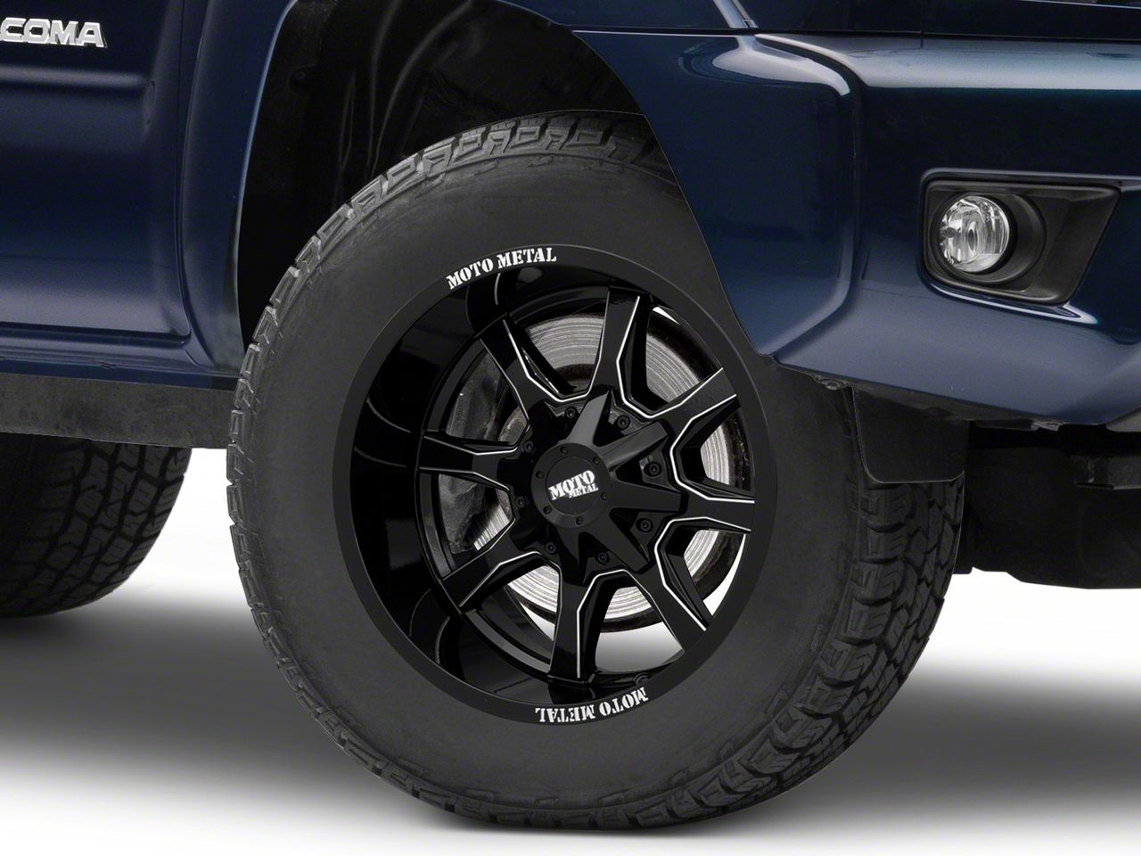 Moto Metal Tacoma MO970 Gloss Black Milled 6-Lug Wheel; 18x10; -24mm ...