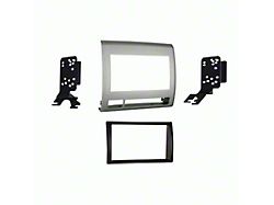 Double-DIN Stereo Installation Kit; Textured Gray (05-11 Tacoma)