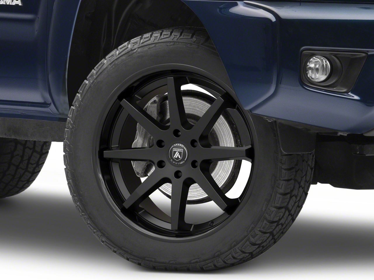 Asanti Kaiser Satin Black with Gloss Black Lip 6Lug Wheel; 22x9