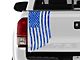 SEC10 Vertical Tailgate Distressed Flag Decal; Blue (05-23 Tacoma)