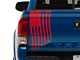 SEC10 Vertical Tailgate Distressed Flag Decal; Red (05-23 Tacoma)