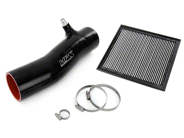 HPS Silicone Air Intake Kit with Drop-In Air Filter; Red (16-22 3.5L Tacoma w/ Standard Air Intake Box)