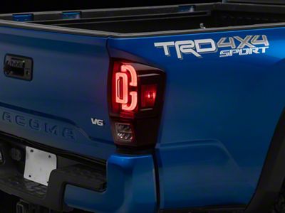 Raxiom XW Series Sequential LED Tail Lights; Black Housing, Red Lens (16-23 Tacoma)