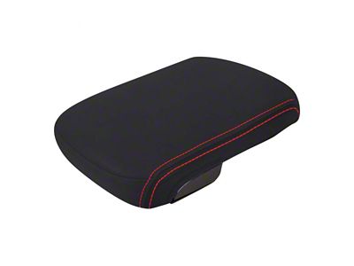 PRP Center Console Cover; Black with Red Stitching (12-15 Tacoma)