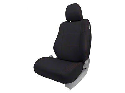 PRP Front Seat Covers; Black with Red Stitching (12-15 Tacoma TRD Pro Sport)