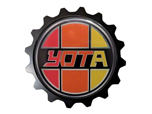 Grillebadgestore Premium Aluminum Grille Badge; Gear Fat Yota Tri-Color Hex Pattern (Universal; Some Adaptation May Be Required)