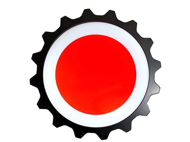 Grillebadgestore Premium Aluminum Grille Badge; Gear Japan Flag (Universal; Some Adaptation May Be Required)