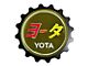 Grillebadgestore Premium Aluminum Grille Badge; Gear Katakana Script Yota Green (Universal; Some Adaptation May Be Required)