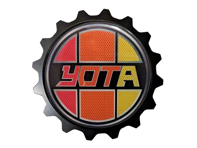 Grillebadgestore Premium Aluminum Grille Badge; Gear Yota Mountain Hex Tri-Color (Universal; Some Adaptation May Be Required)