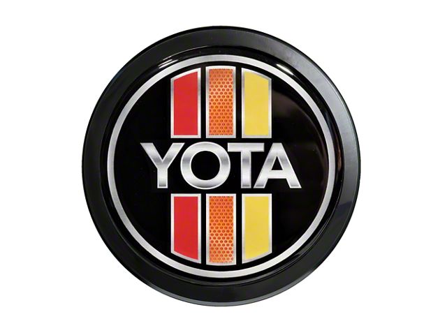 Grillebadgestore Premium Aluminum Grille Badge; Round 80 Style Tri-Color Yota Badge OG (Universal; Some Adaptation May Be Required)