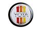 Grillebadgestore Premium Aluminum Grille Badge; Round 80 Style Tri-Color Yota Badge White (Universal; Some Adaptation May Be Required)