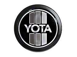 Grillebadgestore Premium Aluminum Grille Badge; Round 80 Syle Yota Badge OG Grayscale (Universal; Some Adaptation May Be Required)