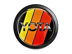 Grillebadgestore Premium Aluminum Grille Badge; Round 90 Style Black Yota (Universal; Some Adaptation May Be Required)