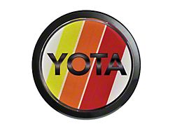 Grillebadgestore Premium Aluminum Grille Badge; Round 90 Style Tri-Color Yota Badge (Universal; Some Adaptation May Be Required)