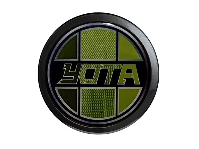 Grillebadgestore Premium Aluminum Grille Badge; Round Fat Yota Hex Pattern (Universal; Some Adaptation May Be Required)