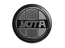 Grillebadgestore Premium Aluminum Grille Badge; Round Fat Yota Tri-Grayscale Hex Pattern (Universal; Some Adaptation May Be Required)