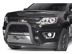 Vanguard Off-Road Optimus Bull Bar with Stainless Steel Skid Plate and 18-Inch LED Light Bar; Black (16-23 Tacoma, Excluding TRD)