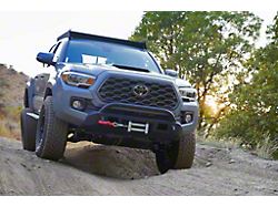 Expedition One Basic Dx Winch Mount with Single Hoop; Textured Black (16-23 Tacoma)