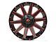 Fuel Wheels Contra Gloss Black with Red Tinted Clear 6-Lug Wheel; 18x9; 1mm Offset (2024 Tacoma)